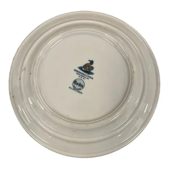 VTG SHENANGO CHINA RIMROL SHO25 MAROON FLORAL SALAD PLATE 7" RESTAURANT WARE - Picture 2 of 2